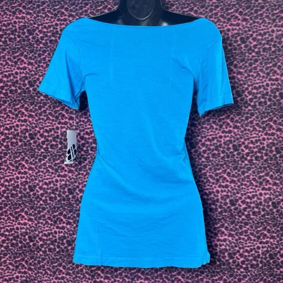 Big Black Do Work Y2K Vintage Deadstock Off The Shoulder Tee NWT - Picture 4 of 6